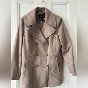 London Fog Women's Beige Peacoat